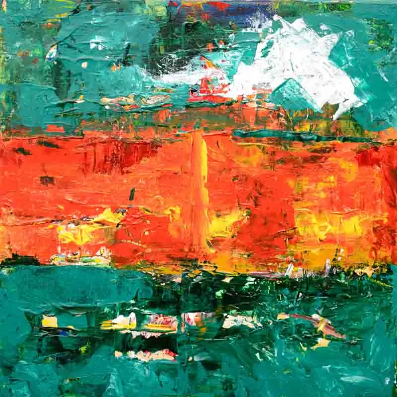 Teal And Ember Horizon — image 1