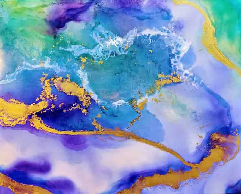 Azure Gold Geode